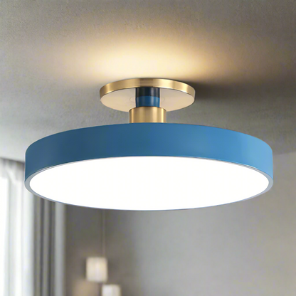 Plafonnier Rond LED Semi-Coil Style Nordique | Éclairage Acrylique pour Chambre