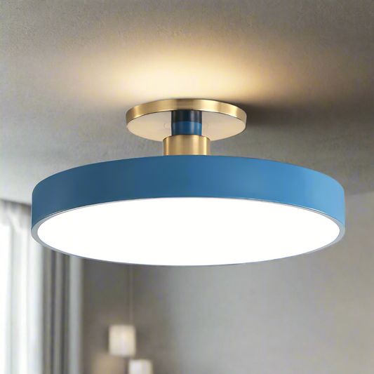 Plafonnier Rond LED Semi-Coil Style Nordique | Éclairage Acrylique pour Chambre
