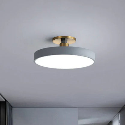 Plafonnier Rond LED Semi-Coil Style Nordique | Éclairage Acrylique pour Chambre