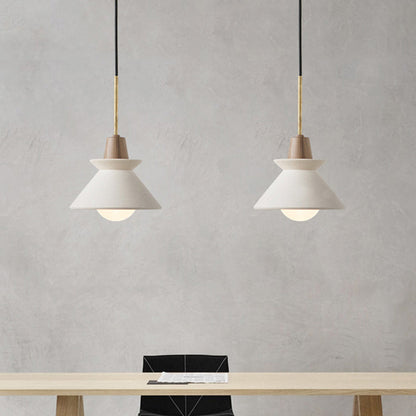Suspension Bowl Shade en Ciment Simplicité – Lampe Plafonnier en Ciment Blanc pour Salle à Manger