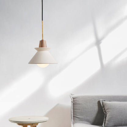 Suspension Bowl Shade en Ciment Simplicité – Lampe Plafonnier en Ciment Blanc pour Salle à Manger