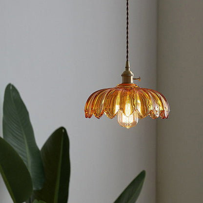 Suspension Vintage Émaillée à Motif Floral | Charme Rétro et Élégance