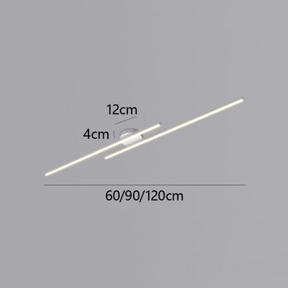 Plafonnier LED Moderne Aluminium Barre Semi-Encastré