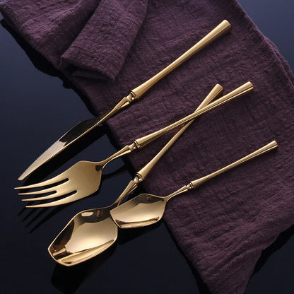 Set de couverts Egypt – Élégance intemporelle en acier inoxydable plaqué