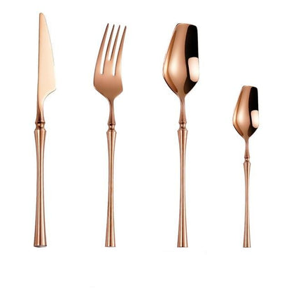 Set de couverts Egypt – Élégance intemporelle en acier inoxydable plaqué
