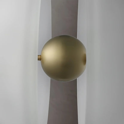 Suspension Design Verre Dépoli et Laiton Doré