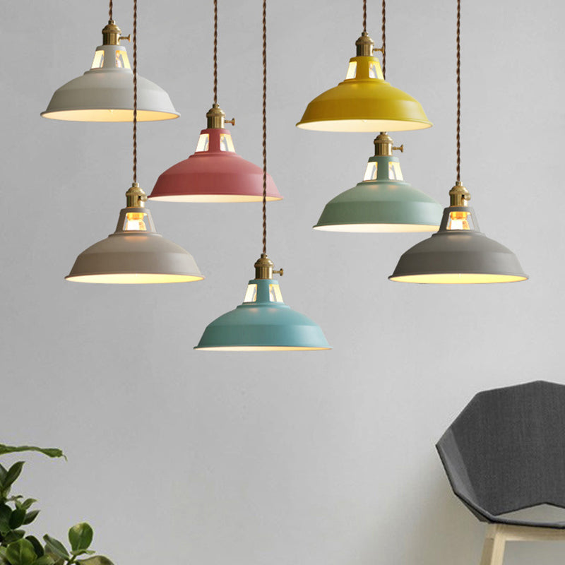 Suspension Industrielle Rétro en Métal 1 Lampe – Parfaite pour Restaurant