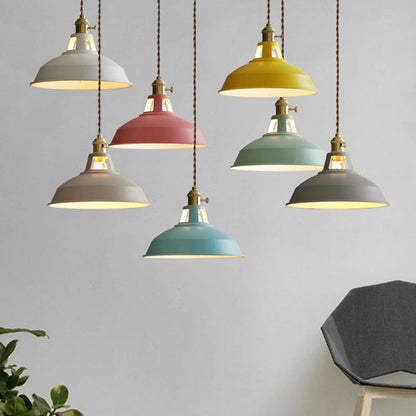 Suspension Industrielle Rétro en Métal 1 Lampe – Parfaite pour Restaurant