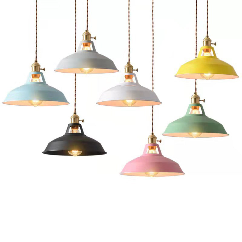 Suspension Industrielle Rétro en Métal 1 Lampe – Parfaite pour Restaurant