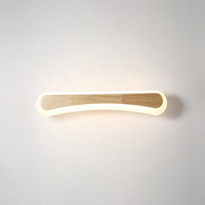 Applique LED Murale Bois Moderne pour Salle de Bain