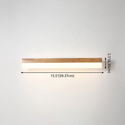 Applique LED Murale Bois Moderne pour Salle de Bain