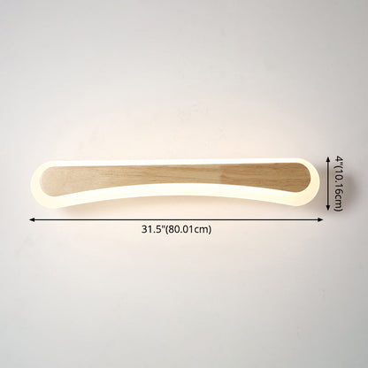 Applique LED Murale Bois Moderne pour Salle de Bain