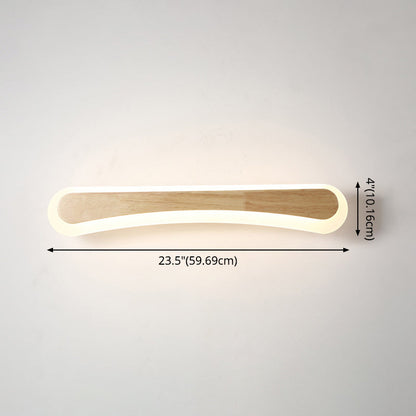 Applique LED Murale Bois Moderne pour Salle de Bain