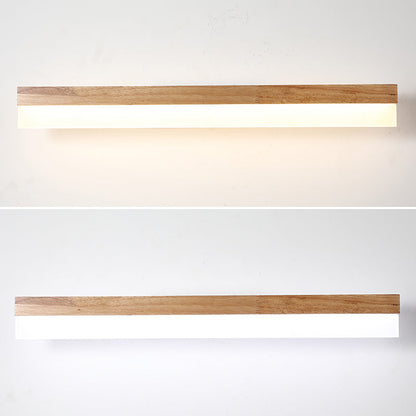 Applique LED Murale Bois Moderne pour Salle de Bain