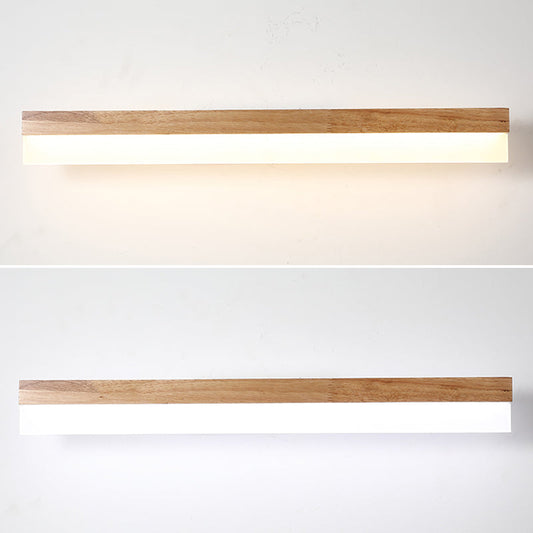 Applique LED Murale Bois Moderne pour Salle de Bain