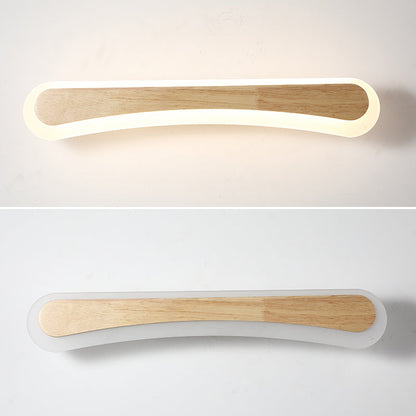 Applique LED Murale Bois Moderne pour Salle de Bain