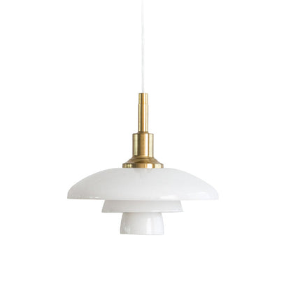 Suspension Danoise en Verre Opalin – Style Scandinave