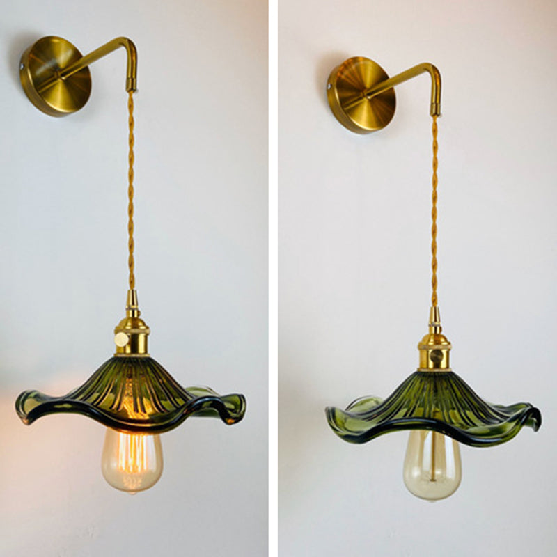 Applique murale nordique 1 lumière – abat-jour en verre givré