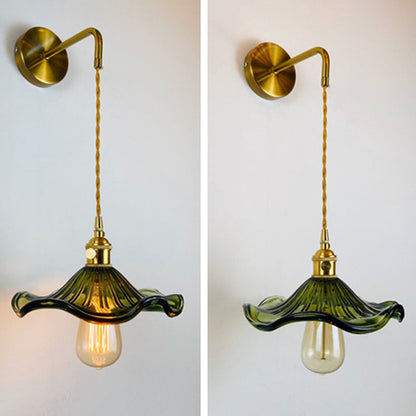 Applique murale nordique 1 lumière – abat-jour en verre givré