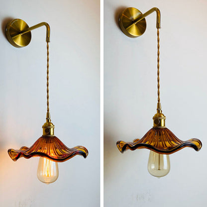 Applique murale nordique 1 lumière – abat-jour en verre givré