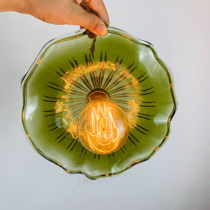 Applique murale nordique 1 lumière – abat-jour en verre givré