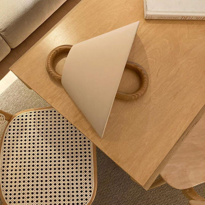 Applique Murale Moderne en Bois Massif | Lampe Semi-Circulaire Plissée à 1 Ampoule, Design Original