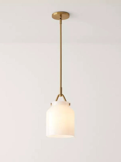 Suspension Nordique Métal Minimaliste Verre Dépoli