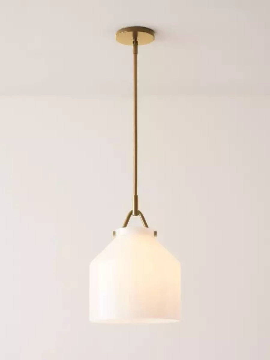 Suspension Nordique Métal Minimaliste Verre Dépoli