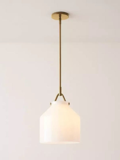Suspension Nordique Métal Minimaliste Verre Dépoli