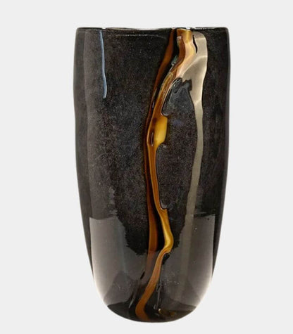 Vase Orion Noir – Élégance Artisanale en Verre Soufflé
