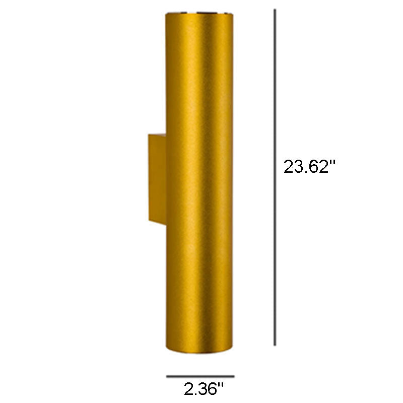 Applique Murale Cylindrique en Aluminium – Design Moderne à 2 Lumières