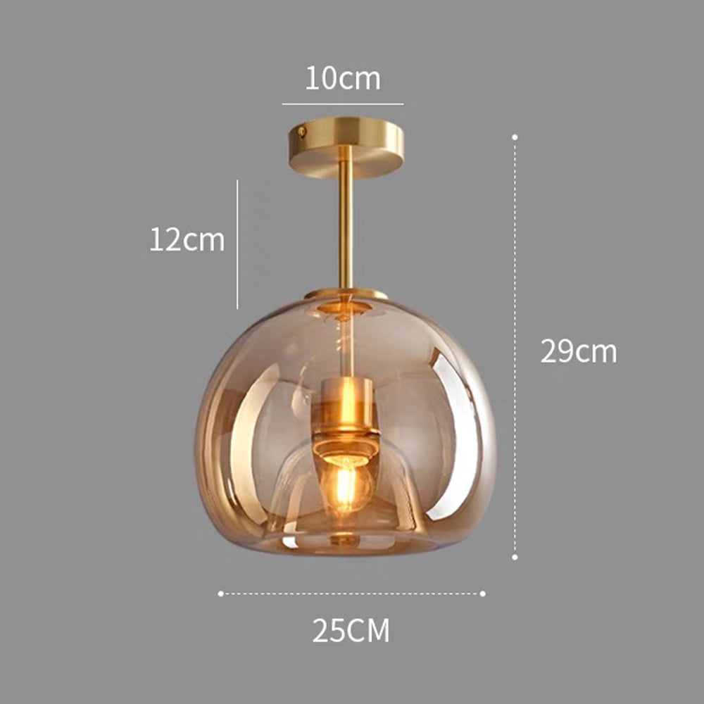 Plafonniers Modernes en Verre Cuivre Rétro | Élégance et Style Intemporel
