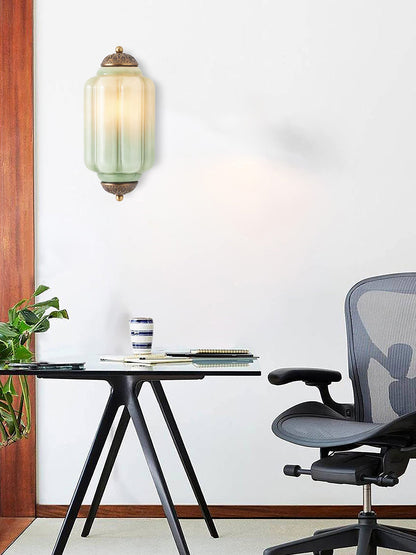 Applique Murale Vintage Verre Opalin Laiton Déco