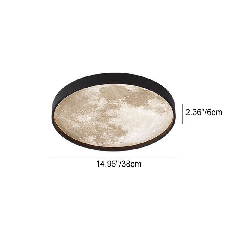 Plafonnier LED Rond Lune | Design Nordique et Créatif