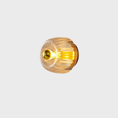 Lumière de plafond encastrée moderne en verre forme soleil cuivre pleine à double usage 1 lumière