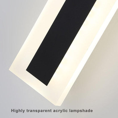 Applique Murale Extérieure LED Étanche en Acrylique – Design Minimaliste Allongé