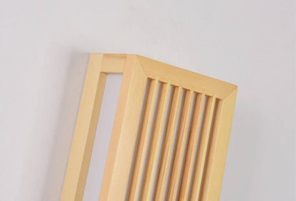 Lampe murale japonaise rectangulaire simple en bois massif à 1 lumière