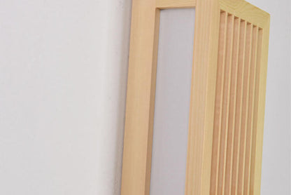Lampe murale japonaise rectangulaire simple en bois massif à 1 lumière