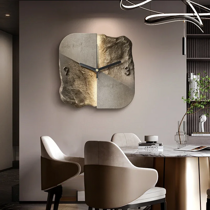 AbstractElegance – Horloge murale de luxe au design créatif en grès