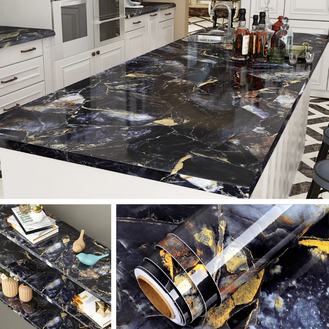 Vardi Dante MarmerLook - Magnifique Décoration pour Chaque Surface ! Résistant à l'Eau & à l'Huile