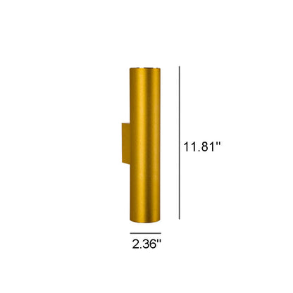 Applique Murale Cylindrique en Aluminium – Design Moderne à 2 Lumières
