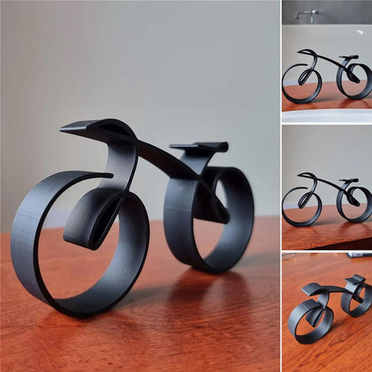 Sculpture Décorative Vélo en Métal – Élégance Minimaliste pour les Passionnés de Cyclisme