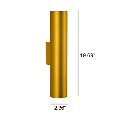 Applique Murale Cylindrique en Aluminium – Design Moderne à 2 Lumières