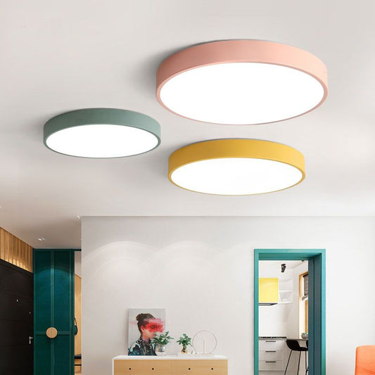 PastelRing | Lampe Plafond Ronde Ultra-Plate au Design Moderne