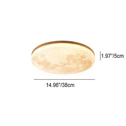 Plafonnier LED Rond Nordic Minimaliste | Lampe en Acrylique Forme Lune, Monture Encastrée