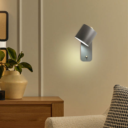 Applique Murale Cylindre Rotatif, LED, Métal