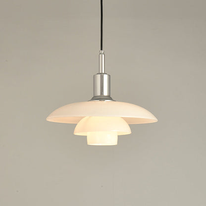 Suspension Danoise en Verre Opalin – Style Scandinave