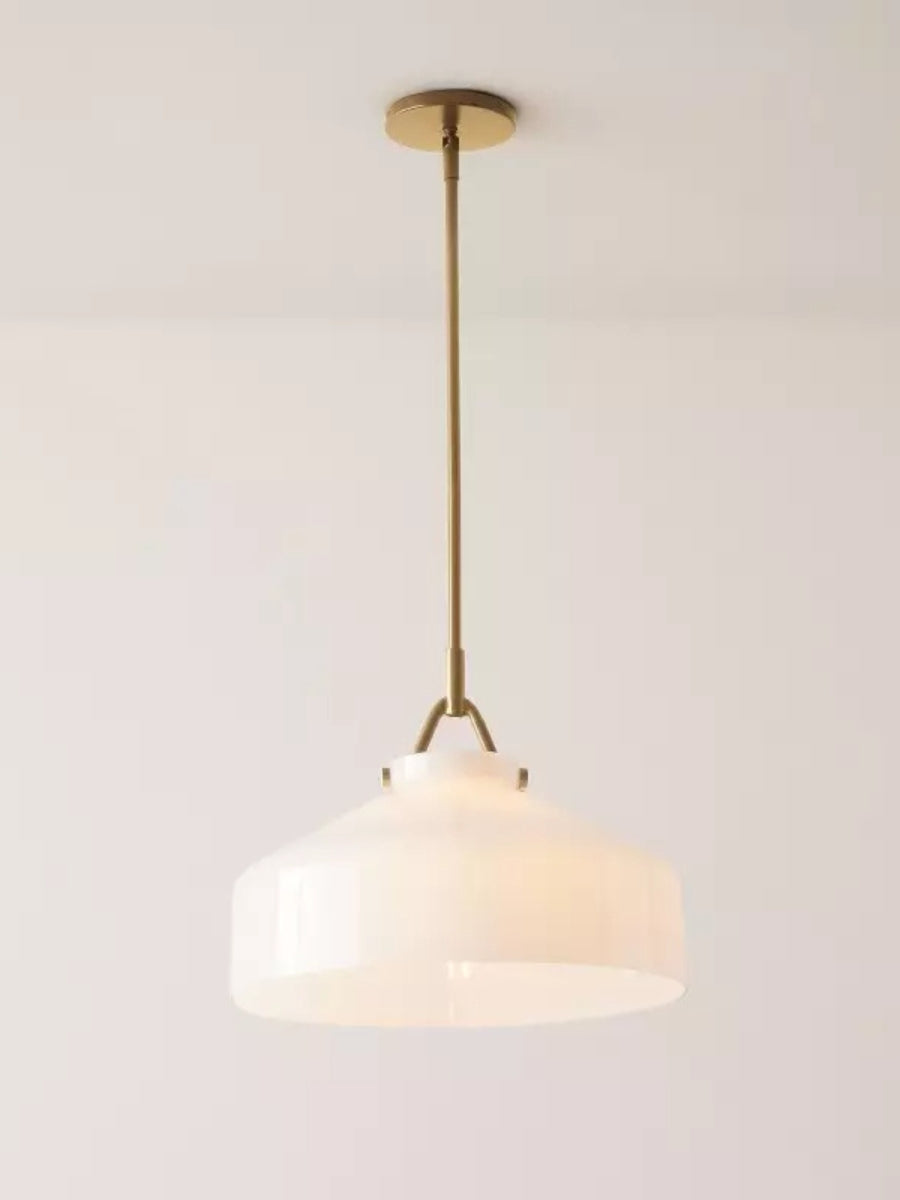 Suspension Nordique Métal Minimaliste Verre Dépoli