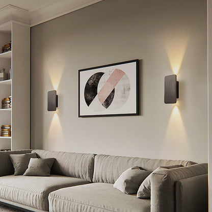 RectangularGlow – Applique Murale LED Postmoderne en Aluminium Doré pour Couloir ou Salon