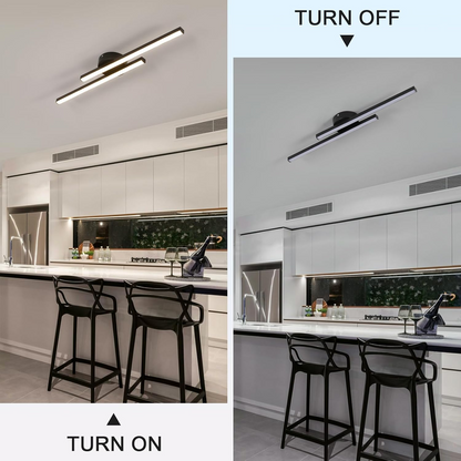 Plafonnier LED Moderne Aluminium Barre Semi-Encastré